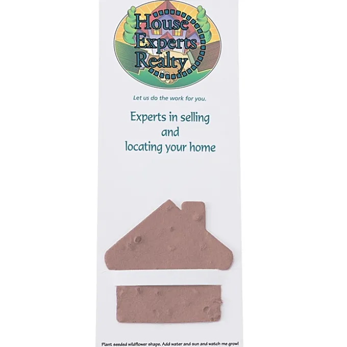 Plant-A-Shape Flower Seed Bookmark - House