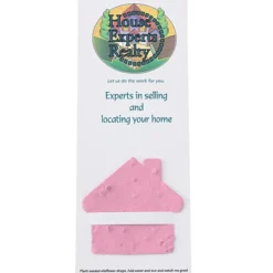 Plant-A-Shape Flower Seed Bookmark - House - 24 hr