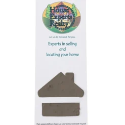Plant-A-Shape Flower Seed Bookmark - House - 24 hr