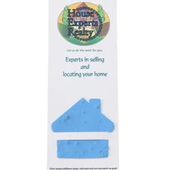 Plant-A-Shape Flower Seed Bookmark - House - 24 hr