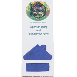 Plant-A-Shape Flower Seed Bookmark - House - 24 hr