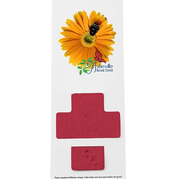 Plant-A-Shape Flower Seed Bookmark - Cross - 24 hr