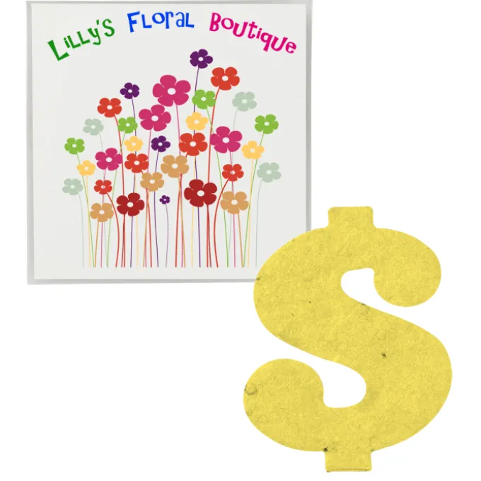 Plant-A-Shape Flower Seed Packet - Dollar Sign