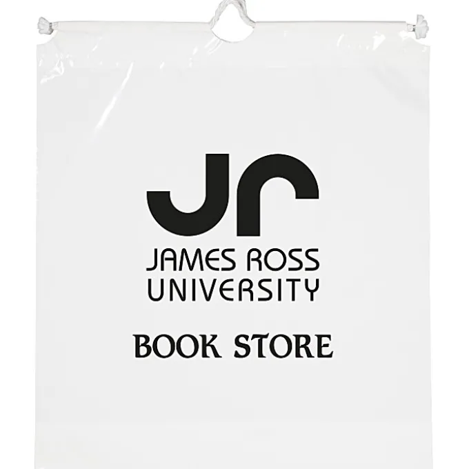 Poly Bag with Cotton Drawstring - 18 inches x 16 inches