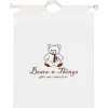 Poly Bag with Cotton Drawstring - 12 inches x 9-1/2 inches