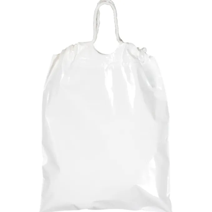 Poly Bag with Cotton Drawstring - 12 inches x 9-1/2 inches