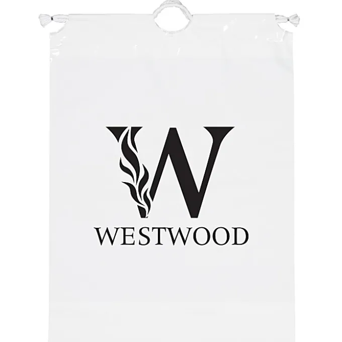Poly Bag with Cotton Drawstring - 16 inches x 12 inches