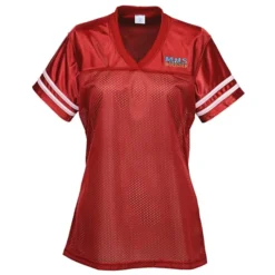 Poly Mesh Jersey V-Neck T-Shirt - Ladies' - Embroidered
