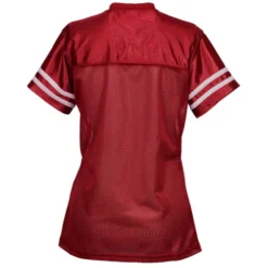 Poly Mesh Jersey V-Neck T-Shirt - Ladies' - Embroidered