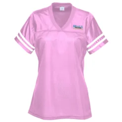 Poly Mesh Jersey V-Neck T-Shirt - Ladies' - Embroidered