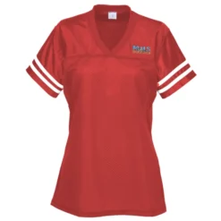 Poly Mesh Jersey V-Neck T-Shirt - Ladies' - Embroidered