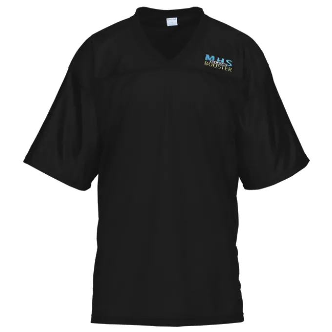 Poly Mesh Jersey V-Neck T-Shirt - Men's - Embroidered