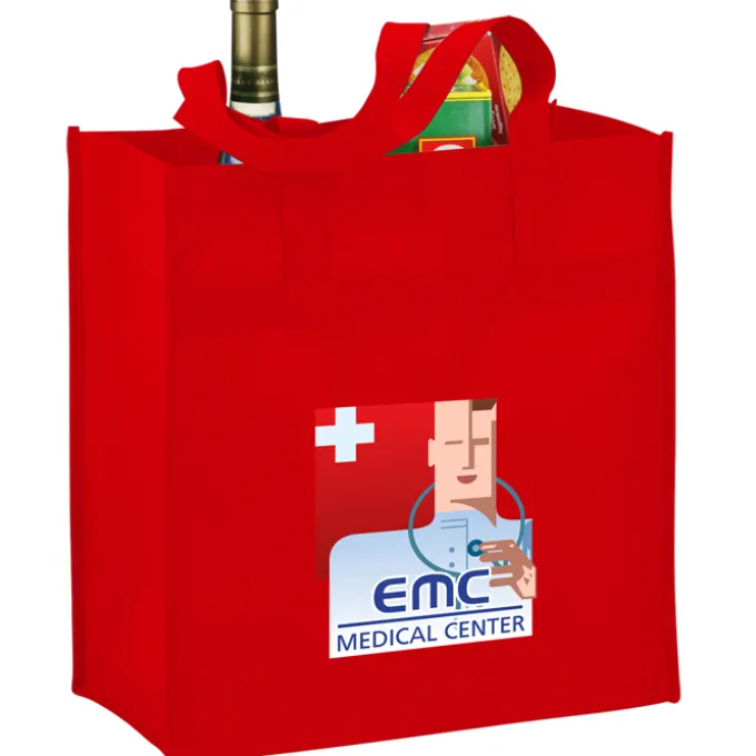 Polypropylene Reusable Grocery Bag - 14 inches x 13 inches - Full Color