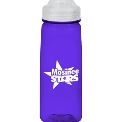 PolySure Grip 'N Sip Water Bottle with Flip Lid - 24 oz