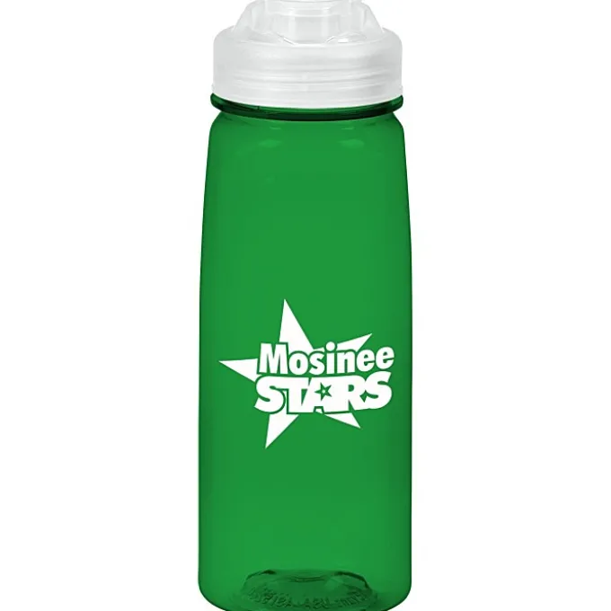 PolySure Grip 'N Sip Water Bottle with Flip Lid - 24 oz