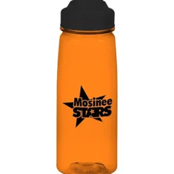 PolySure Grip 'N Sip Water Bottle with Flip Lid - 24 oz