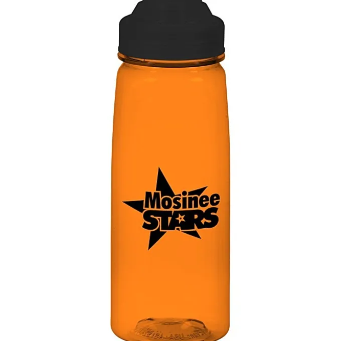 PolySure Grip 'N Sip Water Bottle with Flip Lid - 24 oz