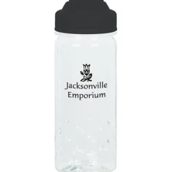PolySure Inspire Water Bottle with Flip Lid - 16 oz - Clear
