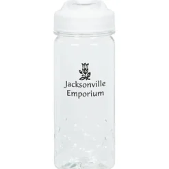 PolySure Inspire Water Bottle with Flip Lid - 16 oz - Clear