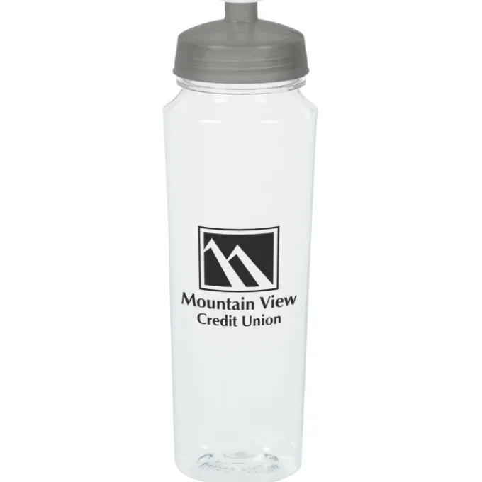 PolySure Measure Water Bottle - 24 oz - Clear