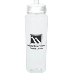 PolySure Measure Water Bottle - 24 oz - Clear
