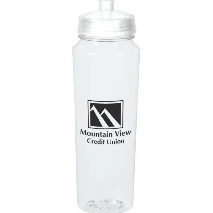 PolySure Measure Water Bottle - 24 oz - Clear