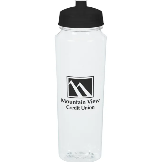 PolySure Measure Water Bottle - 24 oz - Clear