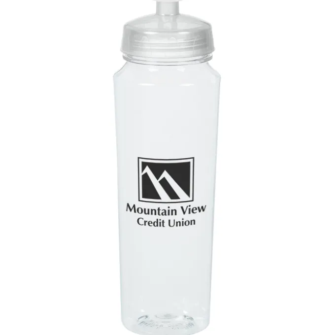PolySure Measure Water Bottle - 24 oz - Clear