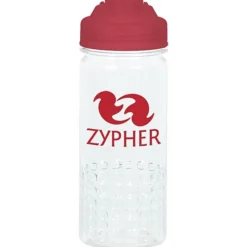 PolySure Out of the Block Water Bottle with Flip Lid - 16 oz - Clear