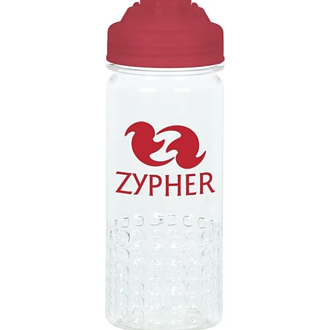 PolySure Out of the Block Water Bottle with Flip Lid - 16 oz - Clear