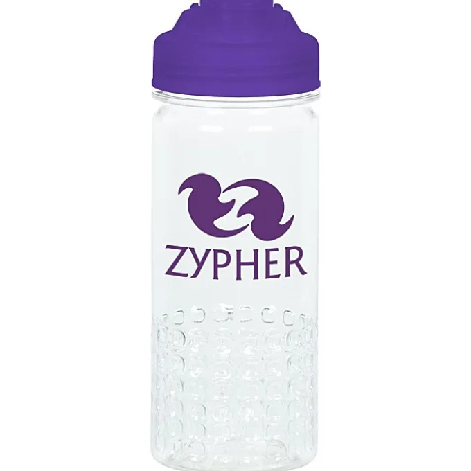 PolySure Out of the Block Water Bottle with Flip Lid - 16 oz - Clear