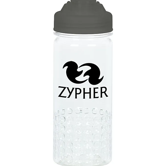 PolySure Out of the Block Water Bottle with Flip Lid - 16 oz - Clear