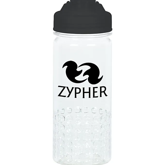 PolySure Out of the Block Water Bottle with Flip Lid - 16 oz - Clear