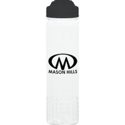 PolySure Out of the Block Water Bottle with Flip Lid - 24 oz - Clear