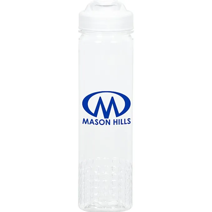 PolySure Out of the Block Water Bottle with Flip Lid - 24 oz - Clear