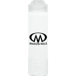 PolySure Out of the Block Water Bottle with Flip Lid - 24 oz - Clear