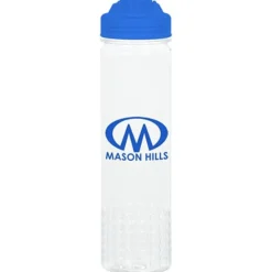 PolySure Out of the Block Water Bottle with Flip Lid - 24 oz - Clear
