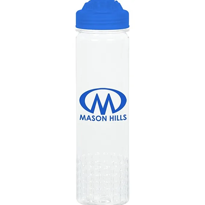 PolySure Out of the Block Water Bottle with Flip Lid - 24 oz - Clear