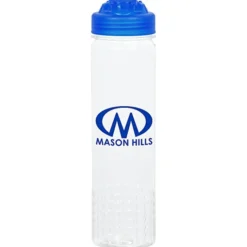 PolySure Out of the Block Water Bottle with Flip Lid - 24 oz - Clear