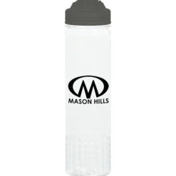 PolySure Out of the Block Water Bottle with Flip Lid - 24 oz - Clear