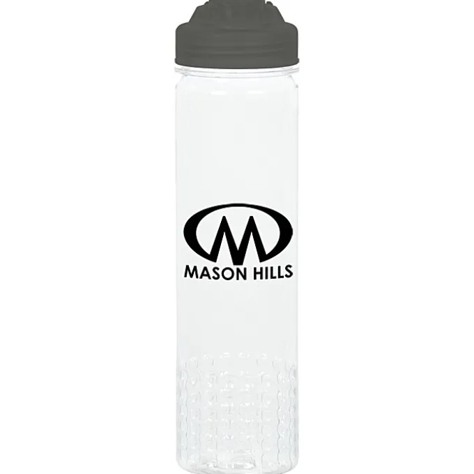 PolySure Out of the Block Water Bottle with Flip Lid - 24 oz - Clear