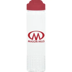 PolySure Out of the Block Water Bottle with Flip Lid - 24 oz - Clear