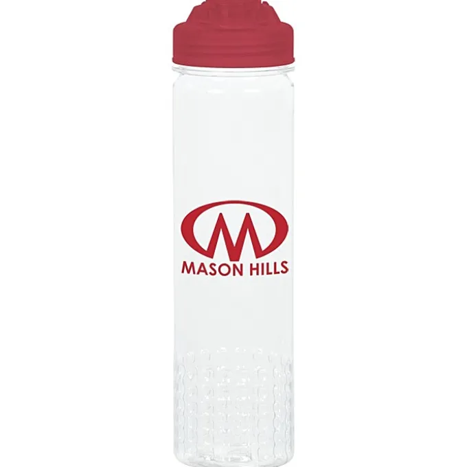 PolySure Out of the Block Water Bottle with Flip Lid - 24 oz - Clear