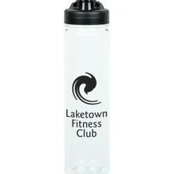 PolySure Revive Water Bottle with Flip Lid - 24 oz - Clear