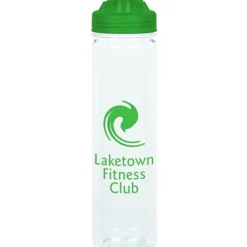 PolySure Revive Water Bottle with Flip Lid - 24 oz - Clear