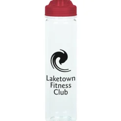 PolySure Revive Water Bottle with Flip Lid - 24 oz - Clear
