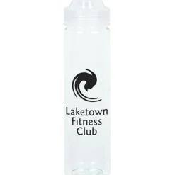 PolySure Revive Water Bottle with Flip Lid - 24 oz - Clear