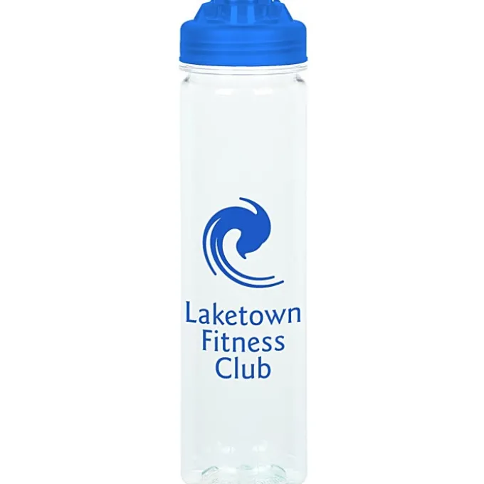 PolySure Revive Water Bottle with Flip Lid - 24 oz - Clear