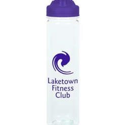 PolySure Revive Water Bottle with Flip Lid - 24 oz - Clear