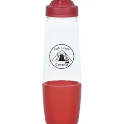 PolySure Sip and Pour Water Bottle with Flip Lid - 28 oz - Clear